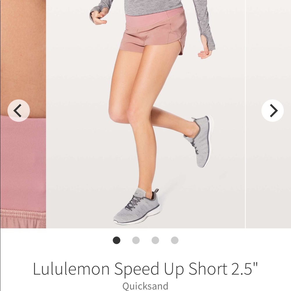 Lululemon Speed Up shorts: Quicksand - Size 4
